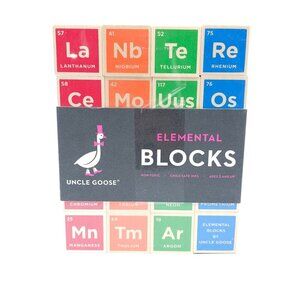 UNCLE GOOSE Elemental Periodic Table Wooden Blocks Science Toy STEM